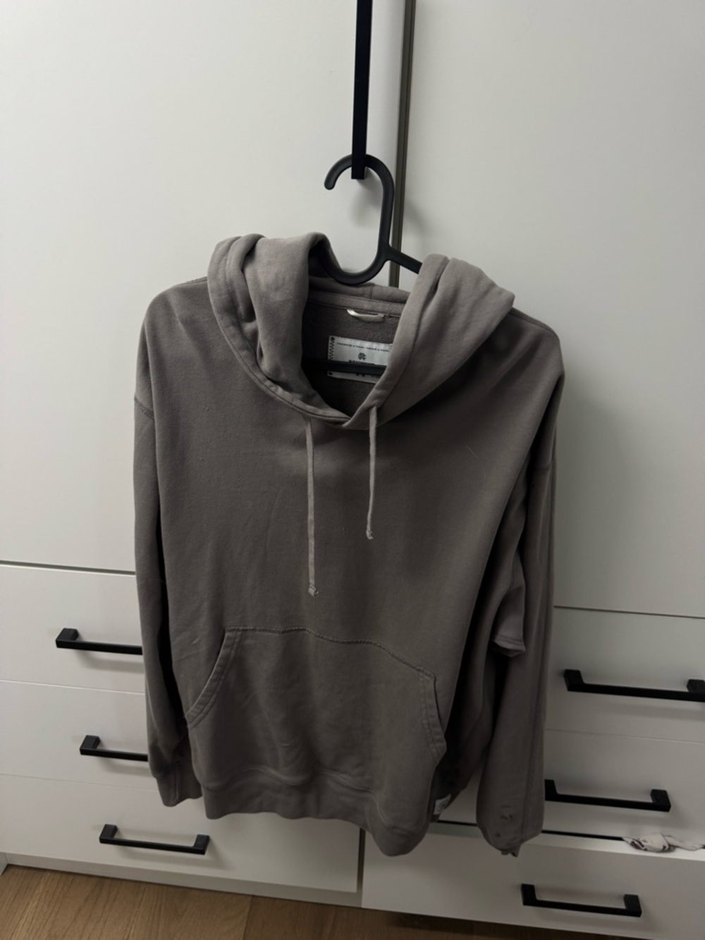 Reigning Champ Hooded Pullover Sweatshirt - Gray Taupe